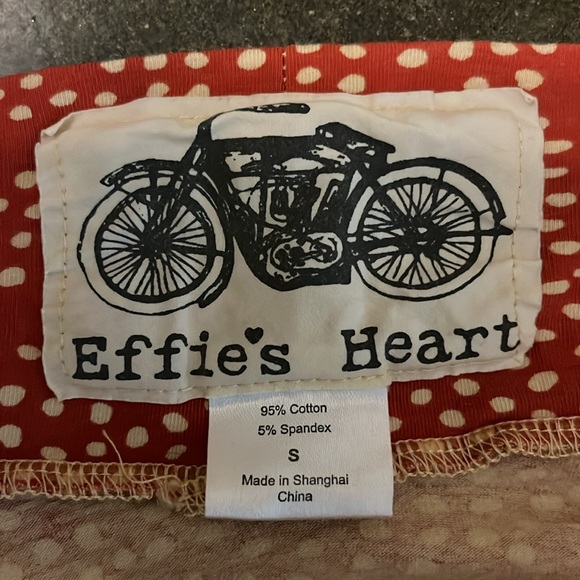 Effie‘s Heart A-line skirt, burnt orange (pale red) with cream polka dots - Picture 4 of 5